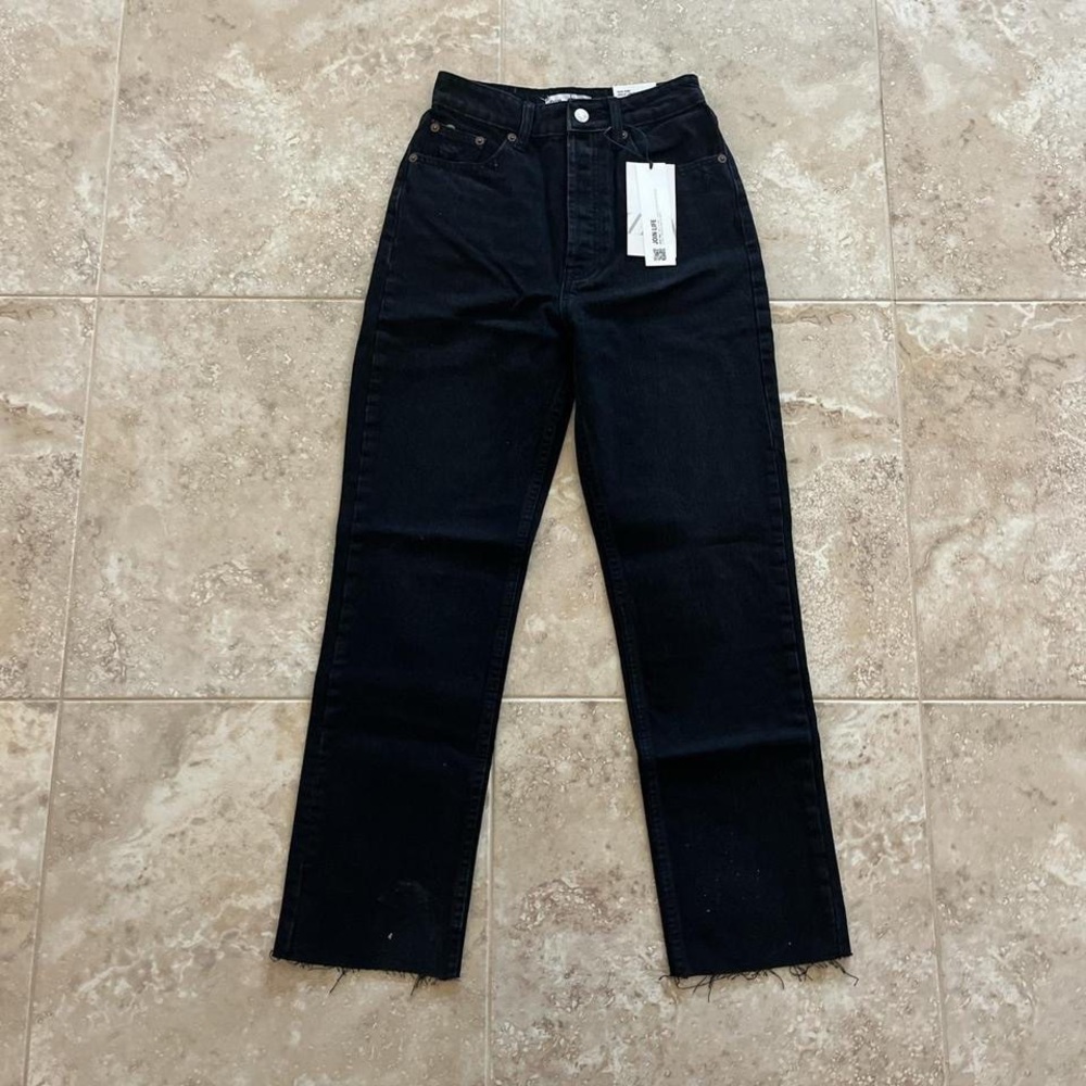 Zara High Rise Straight Leg Jeans